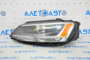 Headlight front left VW Jetta 11-16 naked USA, halogen