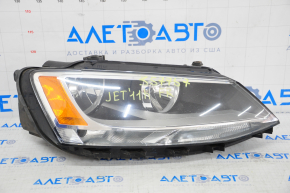 Headlight front right VW Jetta 11-16 naked USA, halogen