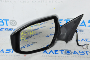 Left side mirror complete Nissan Altima 13-18 5 pins, turn signal, graphite, scuffed