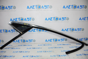 Front left window seal for Lincoln MKZ 13-16 with upper chrome molding, triangle glass