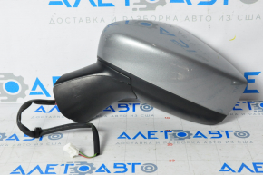 Left side mirror complete Nissan Versa Note 13-19 3 pins, graphite, scuffs