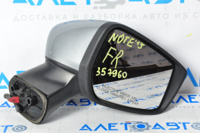 Side mirror right assembly Nissan Versa Note 13-19 3 pins, scuffs