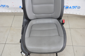 Passenger seat VW Jetta 11-18 USA with airbag, leather gray+black, mechanical+electric