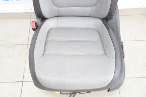 Driver's seat VW Jetta 11-18 USA without airbag, leather gray+black, electric