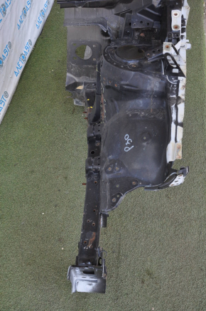 Front left quarter Toyota Prius 30 10-15 black with central pillar, corrosion, bumps