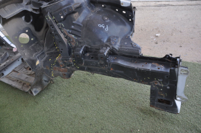 Front left quarter Toyota Prius 30 10-15 black with central pillar, corrosion, bumps