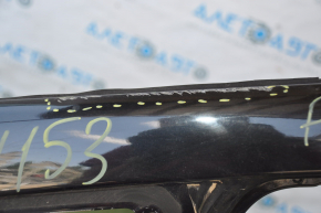 Front left quarter Toyota Prius 30 10-15 black with central pillar, corrosion, bumps