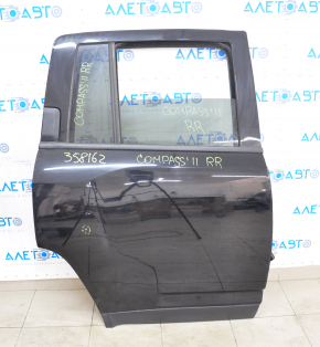 Door assembly rear right Jeep Compass 11-16 black PX8, mechanical window lift, butt