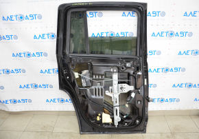 Door assembly rear left Jeep Compass 11-16 black PX8, mechanical window lifter, dented, bumps