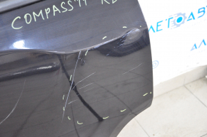 Door assembly rear left Jeep Compass 11-16 black PX8, mechanical window lifter, dented, bumps