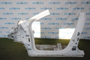 Front left quarter Chevrolet Volt 11-15 white with central pillar, dented, side member sawed off