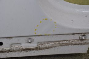 Front left quarter Chevrolet Volt 11-15 white with central pillar, dented, side member sawed off