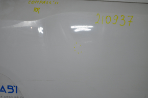 Bare rear right door Jeep Compass 11-16 white PW7, dented at the bottom, bumps