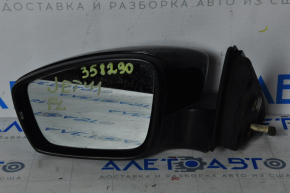 Left side mirror complete VW Jetta 11-18 6 pins, turn signal, black, scratches