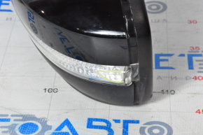 Left side mirror complete VW Jetta 11-18 6 pins, turn signal, black, scratches