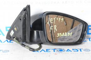 Side mirror right complete VW Jetta 11-18 6 pins, turn signal, black