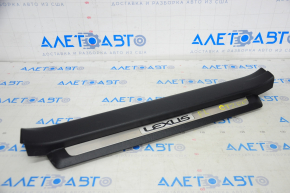 Front left door sill plate for Lexus CT200h 11-17 black chrome