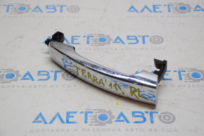 Door handle outer rear left GMC Terrain 10-17 chrome