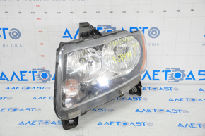Headlight front left bare Jeep Compass 14-16 rest, dark, crack on glass