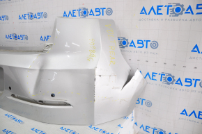 Rear bumper bare Chevrolet Volt 11-15 silver, for parking sensors, cracked, dented, broken mount
