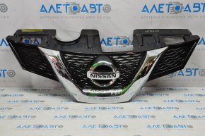 Radiator grill grill Nissan Rogue 14-16 under the camera with the emblem, sand