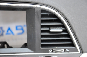 Torpedo front panel without AIRBAG Hyundai Elantra AD 17-20 prerest black with gray inserts useful chrome
