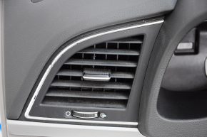 Torpedo front panel without AIRBAG Hyundai Elantra AD 17-20 prerest black with gray inserts useful chrome