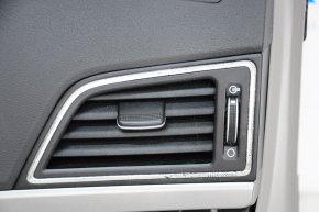Torpedo front panel without AIRBAG Hyundai Elantra AD 17-20 prerest black with gray inserts useful chrome