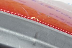Rear bumper bare Nissan Rogue 14-16 red, pressed, fastening torn