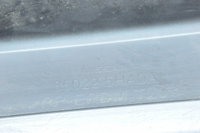 Rear bumper bare Nissan Rogue 14-16 red, pressed, fastening torn