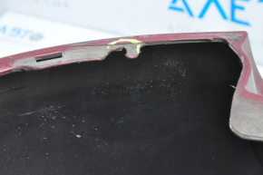 Rear bumper bare Nissan Rogue 14-16 red, pressed, fastening torn
