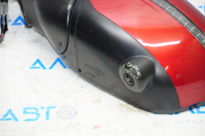 Side mirror left complete Nissan Rogue 14-16 11 pins, camera, turn, heating, red, scratches