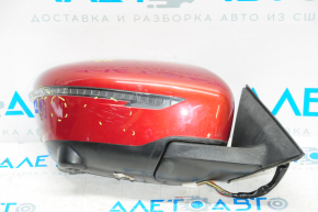 Side mirror right complete Nissan Rogue 14-16 11 pins, camera, turn, heated, red, ground