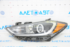 Headlight front left bare Hyundai Elantra AD 17-18 dorest halogen with mount