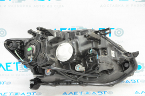 Headlight front left Nissan Rogue 14-16 halogen for polishing, without turn signal socket