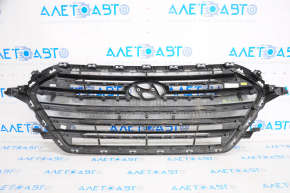 Radiator grill grill Hyundai Elantra AD 17-18 prerest matte chrome, scratches