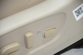 Driver's seat Nissan Rogue 14-16 without airbag, electric, beige cloth, dry-cleanable, scratches