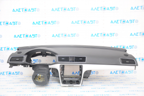 Torpedo front panel with AIRBAG VW Passat b7 12-15 USA gray insert