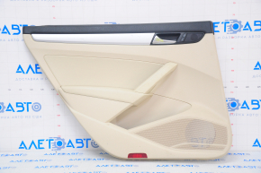 Door trim card rear left VW Passat b7 12-15 USA beige, scratch, crack in fastening