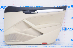 Door trim card front right VW Passat b7 12-15 USA beige, crack in fastening