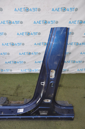 Front left quarter Hyundai Sonata 15-19 blue with central pillar, sawn off side member and roof pillar, butts