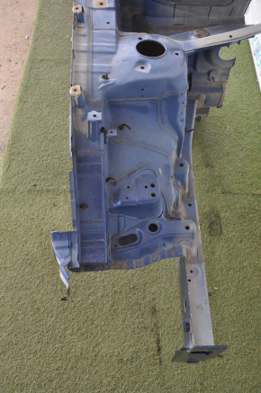 Front right quarter Hyundai Sonata 15-19 blue with central pillar, roof pillar sawed off, butts