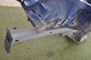 Front right quarter Hyundai Sonata 15-19 blue with central pillar, roof pillar sawed off, butts