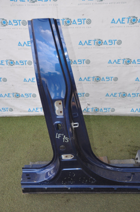 Front right quarter Hyundai Sonata 15-19 blue with central pillar, roof pillar sawed off, butts