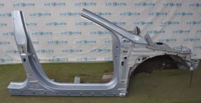 Front right quarter Hyundai Sonata 11-15 blue with central pillar, pokes