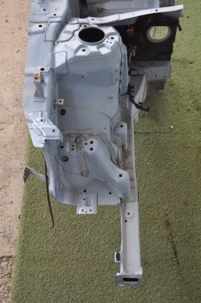 Front right quarter Hyundai Sonata 11-15 blue with central pillar, pokes