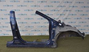 Front quarter right Hyundai Sonata 15-19 blue with central pillar, pokes