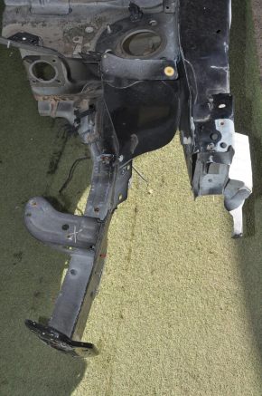 Front left quarter Fiat 500X 16-22 black with central pillar, bent side member, dented, bumps
