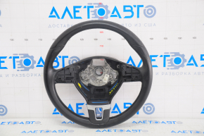 Naked steering wheel VW Passat b7 12-15 USA leather, black, no buttons, scratches, bumps