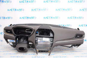 Torpedo front panel with AIRBAG Lincoln MKC 15-19 dark brown, insert under the tree, under the sensor, broken bar